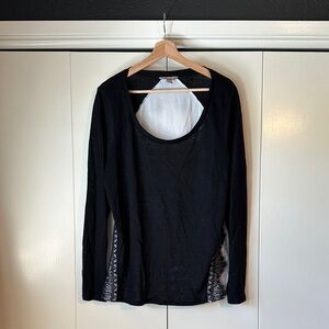 Banana Republic Black Long Sleeve Women's Top